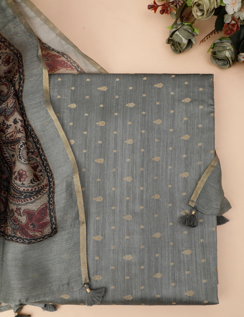 Grey kashmiri printed suit for women
